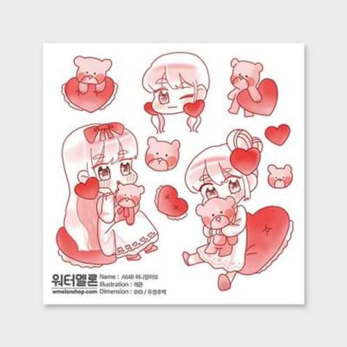                 [워터멜론] 허니 알러뷰 A648 캐릭터인스 캐릭터스티커제작 [워터멜론] 허니 알러뷰 A648 캐릭터인스 캐릭터스티커제작
